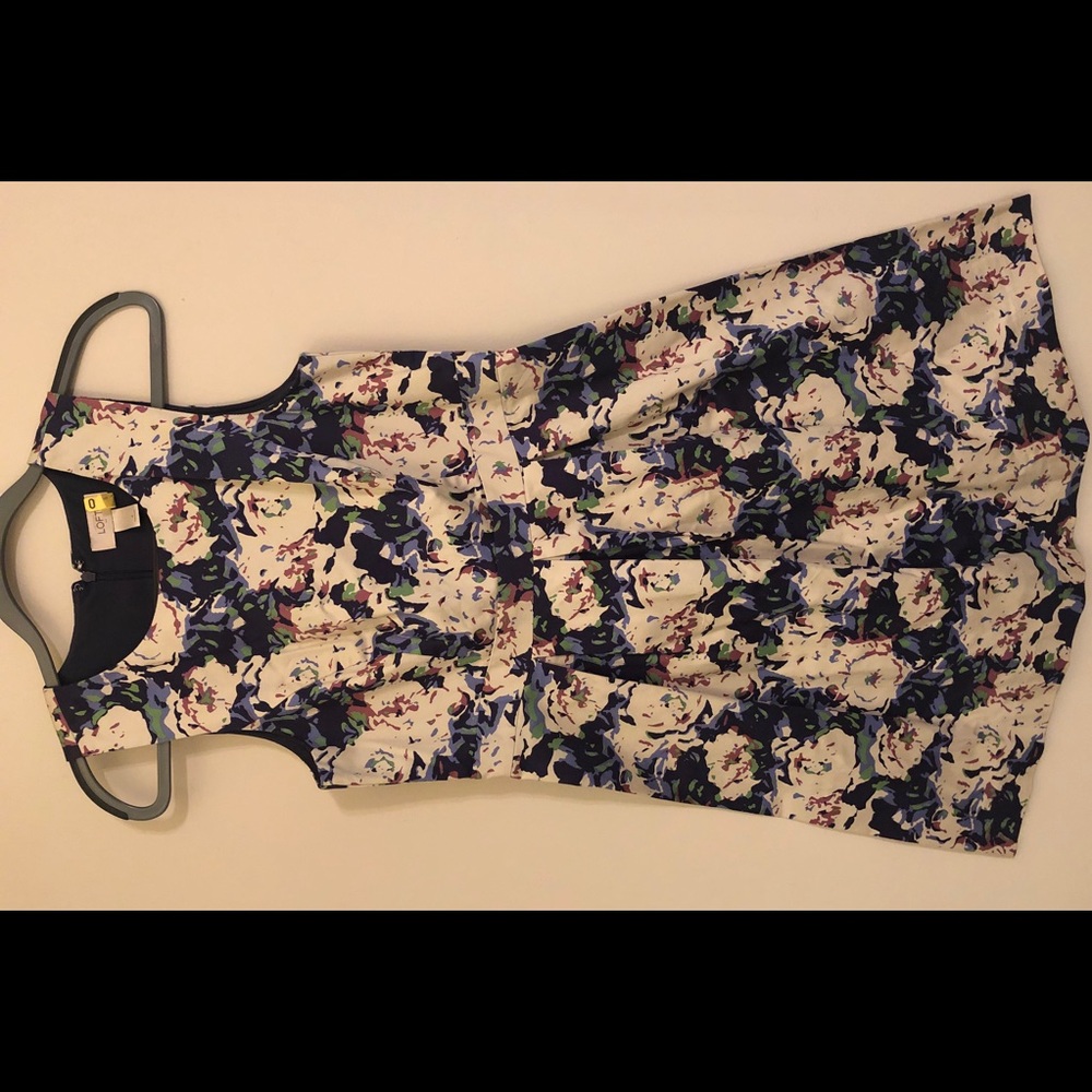NWOT Loft A-Line Flower Print Dress